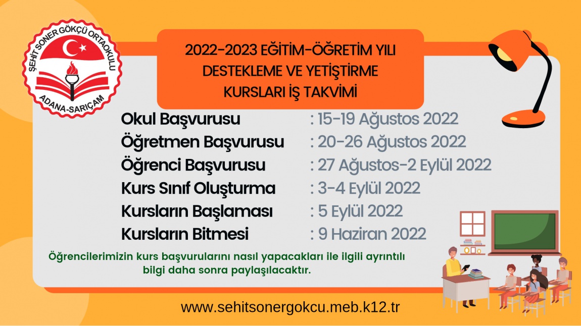 2022-2023 Eğitim-Öğretim Yılı Destekleme ve Yetiştirme Kursları Başvuruları
